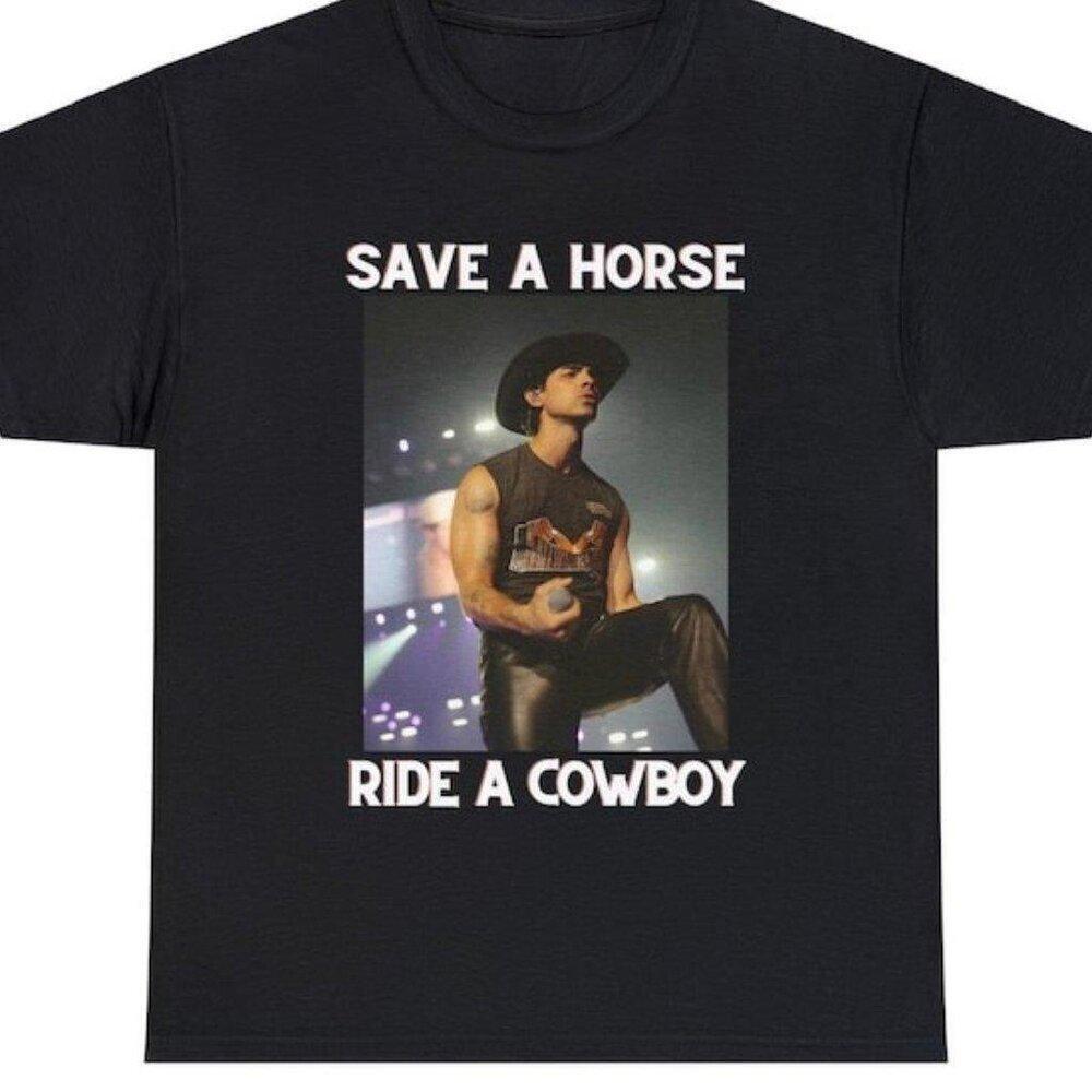 Joe Jonas Cowboy Style Jonas Brothers Fan Graphic T-Shirt